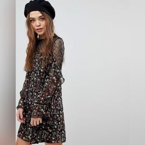 New Look Floral Mesh Dress